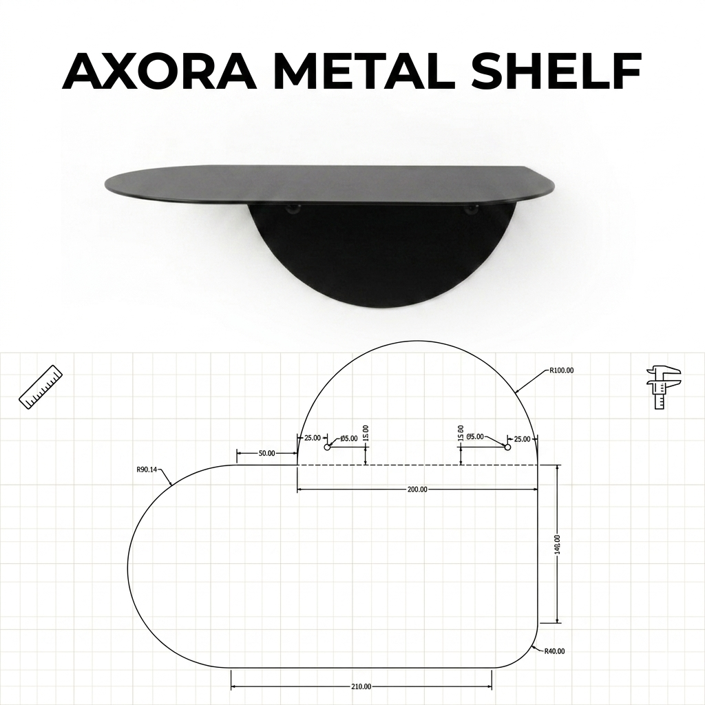 Axora Metal Shelf (Set of 2)